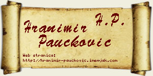 Hranimir Paučković vizit kartica